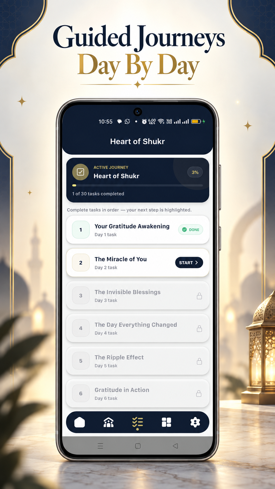 Tahajjud tracker screen